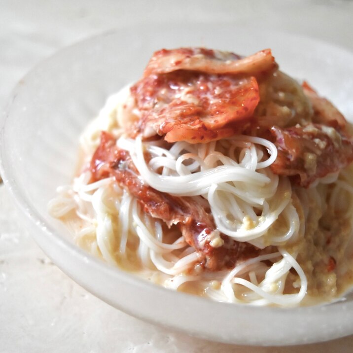 濃厚!ごまだれ豆乳キムチ素麺